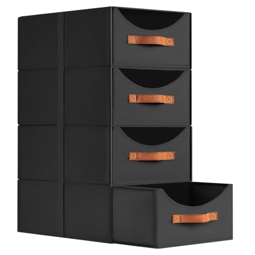 Closet Organizers and Storage (Black / 16 Inch. - 4 Pack)
