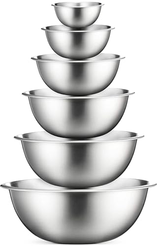 Stainless Steel Mixing Bowls Set (6 Pack / Stainless Steel)
