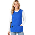 Waterproof Cobbler Apron with 4 Pockets Vest Smock Apron for Men Women Chef Waiter Work (Blue)