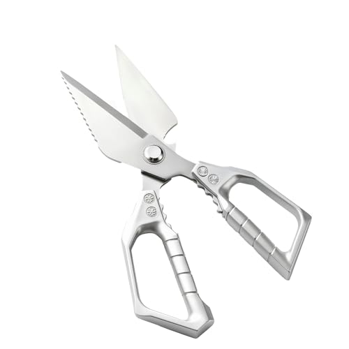 Heavy Duty Stainless Steel All Purpose Kitchen Scissors Silver (Silver)