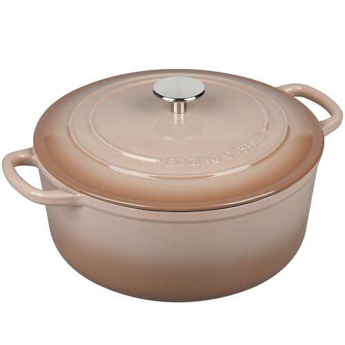 Enameled Cast Iron Dutch Oven Pot With Lid (Mocha / 5.5QT)
