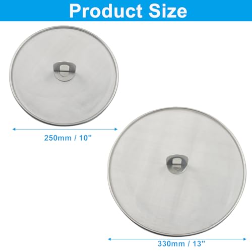 2Pcs 10" & 13" Stainless Steel Splatter Screen (10",13")