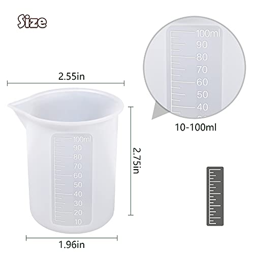 10pcs 100ml Silicone Measuring Cups Resin Mixing Cups (B)