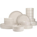 Nebula 24 Piece Stoneware Dinnerware Set (Creamy White with Colorful Speckles / Service for 8 (Standard Dinner Set))