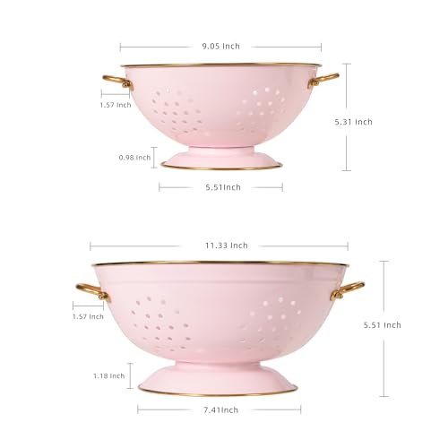 Metal Colander Set of 2 (M-PINK)