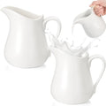 2 Pcs 16 oz Ceramic Creamer Pitcher with Handle (16 oz)