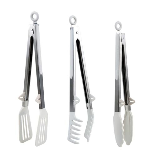 Kitchen Tongs (White / 9 Inch)