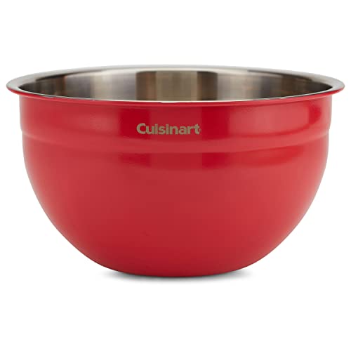 CTG-00-SMB Stainless Steel Mixing Bowls with Lids, Set of 3, Red (Red / 3-Piece Nesting Bowl Set)