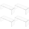 Cabinet Shelf Organizer (4 Pack)