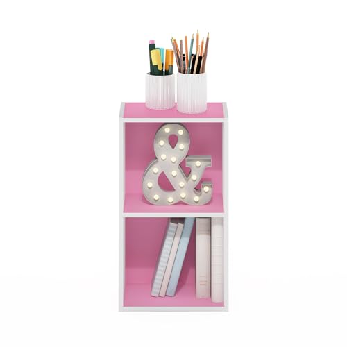 PASIR Book Shelf (White/Pink / 2-Cube)
