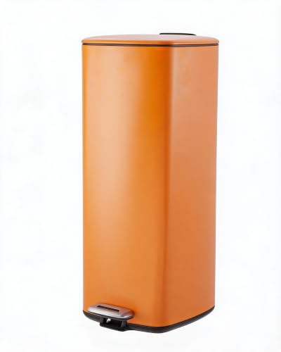 8 Gallon Trash Can for Kitchen (Orange)