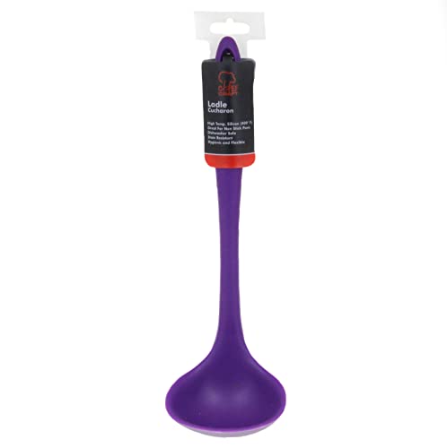 Premium Silicone Cooking Ladle (Purple / 11.25 inch)
