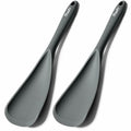 Silicone Cooking Spoon Spatula For Non (Gray_2-PCS)
