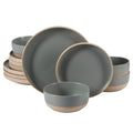 Plates and Bowls Set (Service for 4 (12pcs) / Grey (Bluegrass Valley))