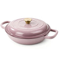 Vintage Style 3 Quart Enameled Cast Iron Braiser (Pink)