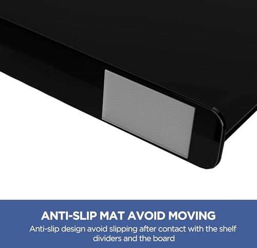 6 Black Shelf Dividers (Black / 6 PCS)