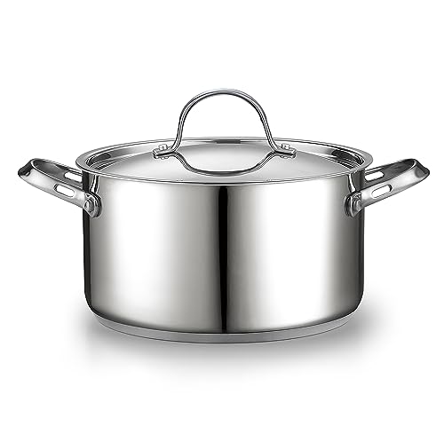 6 Quart Stainless Steel Stock Pot (6 Quarts)