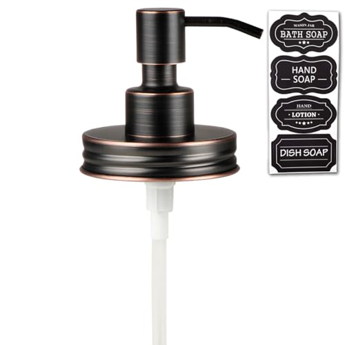 Mason Jar Liquid Soap Dispenser Lid (Oil Rubbed Bronze / 1 Pack)