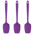Silicone Spoon Spatula Set of 3 (Purple)