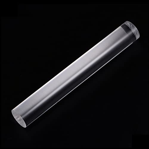 Acrylic Clay Roller 7.28 Inch x 1 Inch Solid Non (Transparent / 7.28 Inch x 1 Inch)