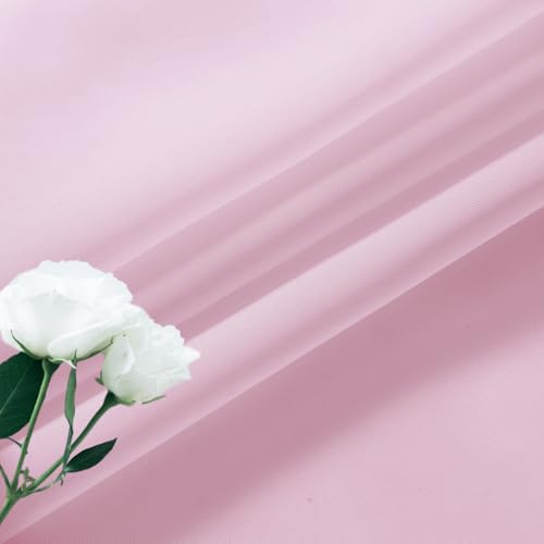 Basic Rod Pocket Sheer Voile Window Curtain Panels Light Pink 1 Pair 2 Panels 26 Width 30 Inch Long for Kitchen Bedroom Children Living Room Yard（Light Pink (Light Pink / 26"W x 30"L (Pack of 2))