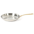 Castelle 12 Inch Stainless Steel Frying Pan with Gold (Stainless Steel W/ Gold Handle / 12" Frying Pan)