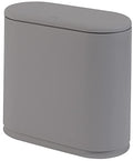 10 Liter Rectangular Slim Plastic Trash Can (10L Gray)