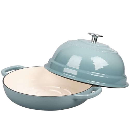Enameled Cast Iron Dutch Oven Pot with Lid (Seasalt)