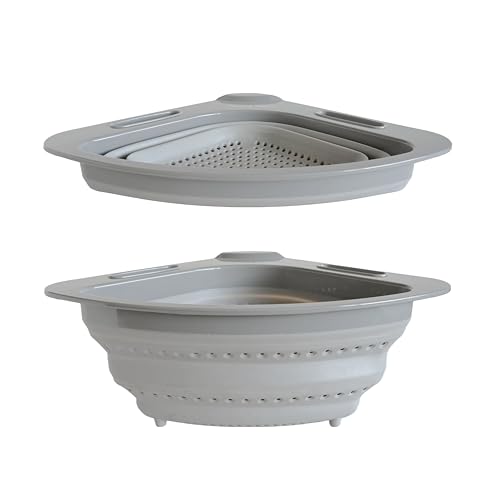 Collapsible Corner Colander (Gray)