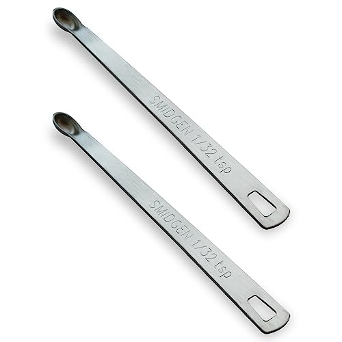 2PCS 1/32tsp(0.16ml) Mini Measuring Spoon, Small Teaspoon for Tiny Amounts (1/32tsp|0.16 ml|0.16cc)