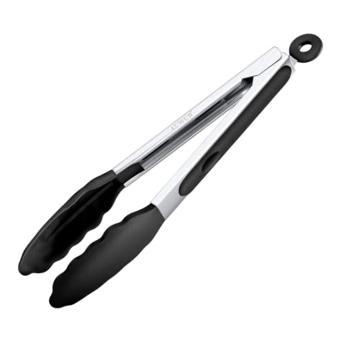 9 Inch Kitchen Tongs (Black / 9inch)