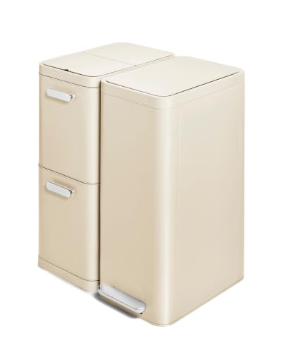 13 Gallon Slim Trash Can and 2 (Cream)