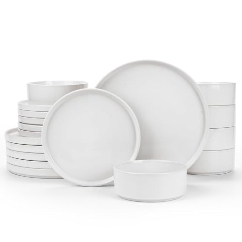Nebula Plates and Bowls (White / Service for 6 (Standard Dinner Set))