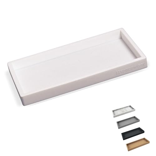 Countertop & Vanity Silicone Tray (White / Small 7.7”)