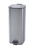 8 Gallon 30L Round Stainless Steel Kitchen Trash Can with Lid (Silver)