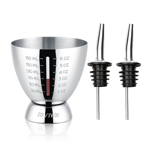 Cocktail Jigger with OZ&ML Markings 1 (#2 Silver & 2 Spouts)