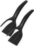 2Pcs Egg Flipper Spatula (Black)
