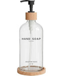 Glass Hand Soap Dispenser Bathroom Set by Brighter Barns (Clear H)