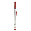 Tongs With Silicone Tips Easy Grip 13” Long Kitchen Tongs Stainless Steel Handle For Cooking (Cayenne)