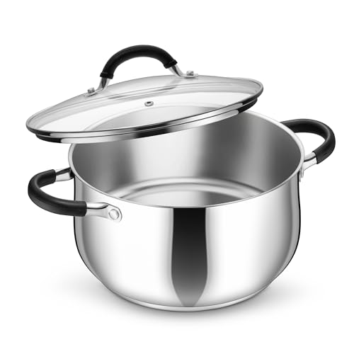 6 Quart Stainless Steel Stock Pot (6 Quarts)
