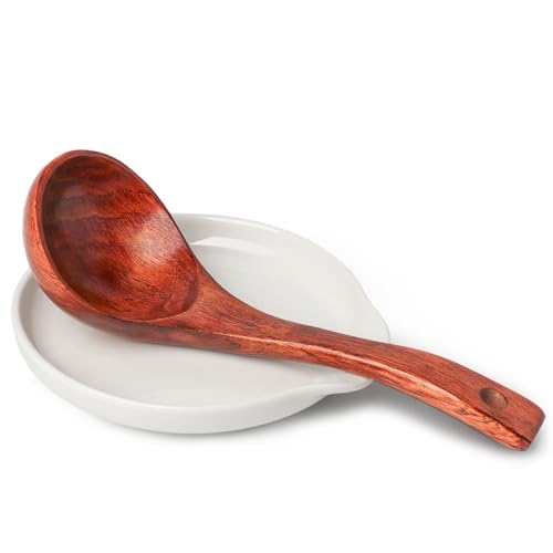 Ceramic Spoon Rest for Stove Top 5 Inches Large Spoon Holder for kitchen Counter (White)