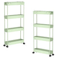2 piece Set Slim Storage Cart 3 Tier (Green)