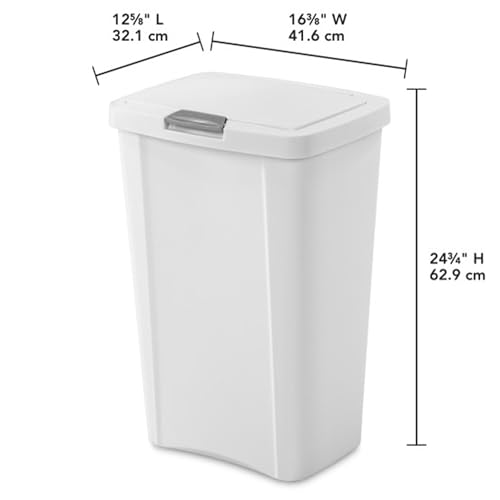 TouchTop Plastic Wastebasket (12 Pack / White)