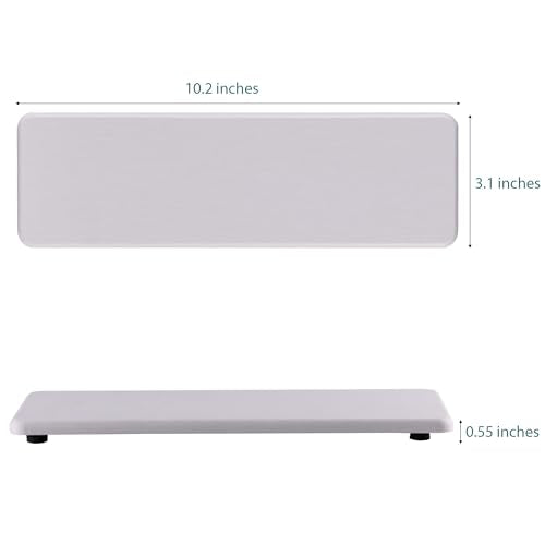 2Pcs Stone Soap Trays Water Absorbing Diatomite Coaster (White / 10" x 3.2")