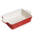Sweejar Ceramic Baking Dish (Red / Rectangle 6.5 x 4.9IN)