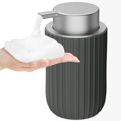Ceramic Foaming Soap Dispenser (Matte Grey Silver)