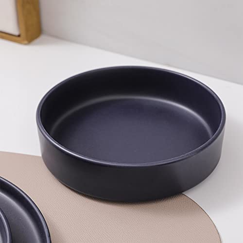 Cleo Modern Stoneware 16 (Dinnerware Set / Service For 4 / Dark Blue)