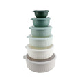 Prep Bowls with Lids (Green / 12 Piece Set - Wide Bowls)