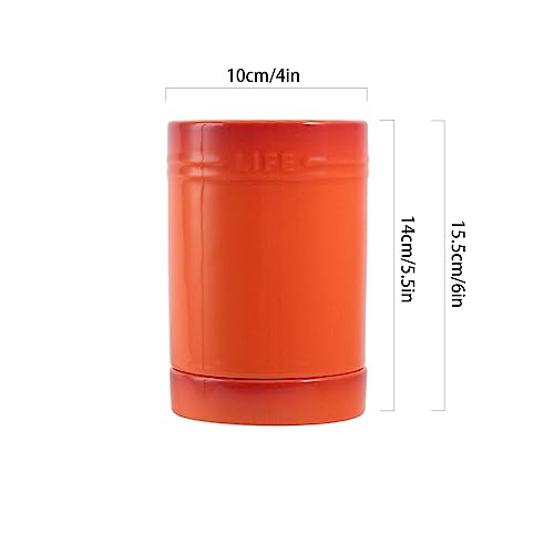 Kitchen Utensil Holder for Countertop (Orange / 4")