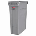Slim Jim Plastic Rectangular Trash (23 Gal / Gray)